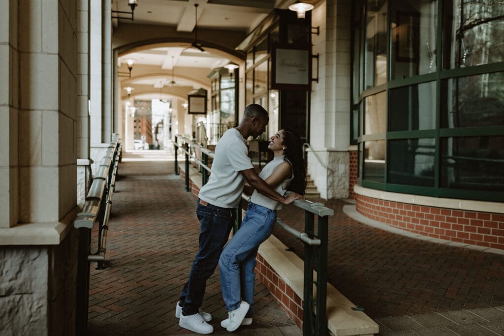 Couple Session at The Green in Charlotte NC | Couple kissing