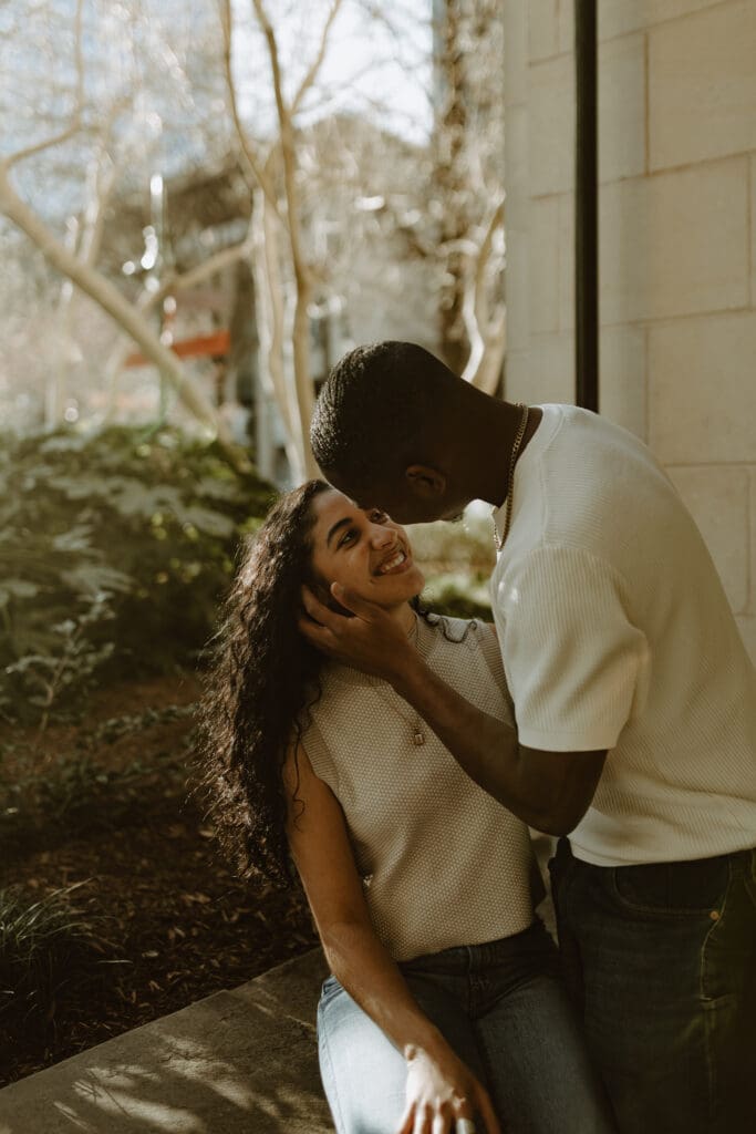 Couple Session at The Green in Charlotte NC | Couple kissing